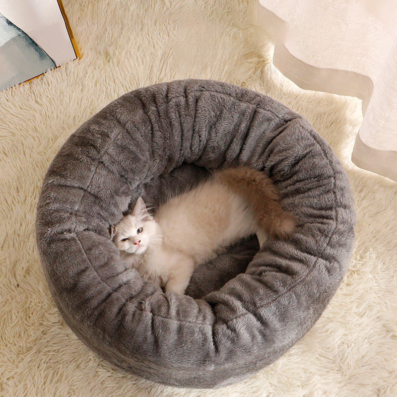 MellowPaw luxury calming donut bed for dogs and cats — view 6