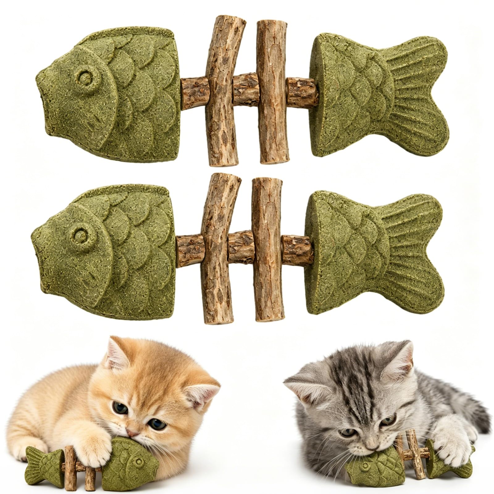 MellowPaw catnip and silvervine fishbone cat chews — view 3