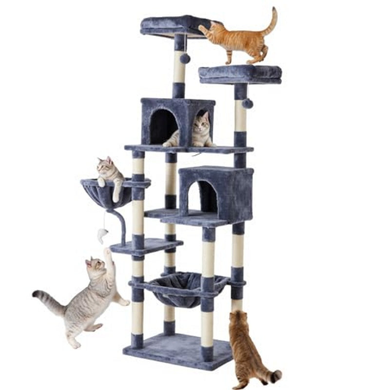 MellowPaw 71-inch calming cat tower with sisal scratching posts — view 2