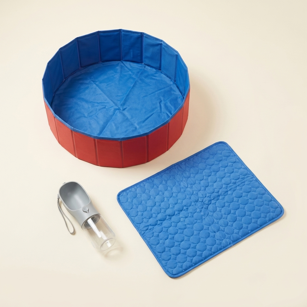 Summer Splash Kit — pool, cooling mat, and travel water bottle