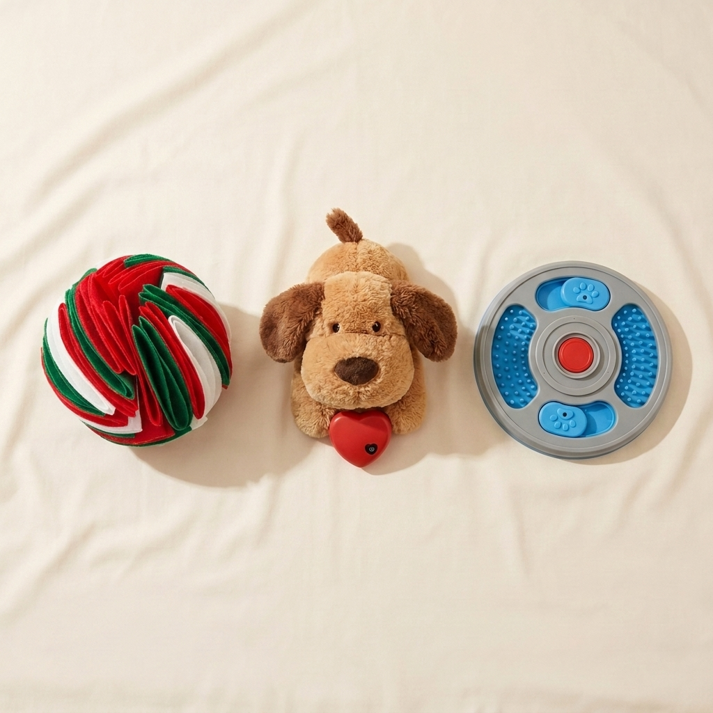 MellowPaw Calm Pup Kit — heartbeat plush, snuffle ball and 2-in-1 lick mat