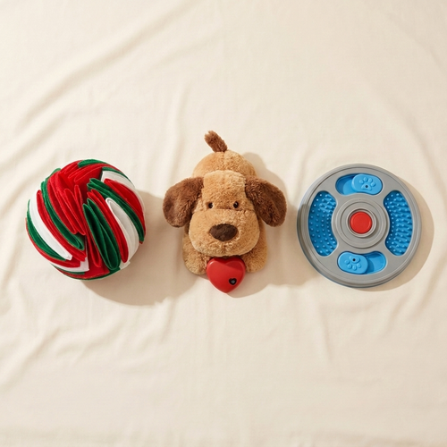 MellowPaw Calm Pup Kit — heartbeat plush, snuffle ball and 2-in-1 lick mat